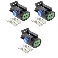 Metri-Pack 150.2 Series Connector Set 2 Way Female with Terminals 3 Pack