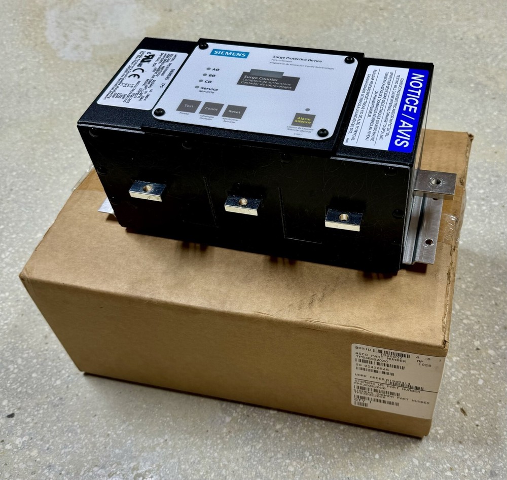 NIB SIEMENS TPS3E02200X0 SURGE PROTECTIVE DEVICE 480/ 277V 3 Phase 200kA