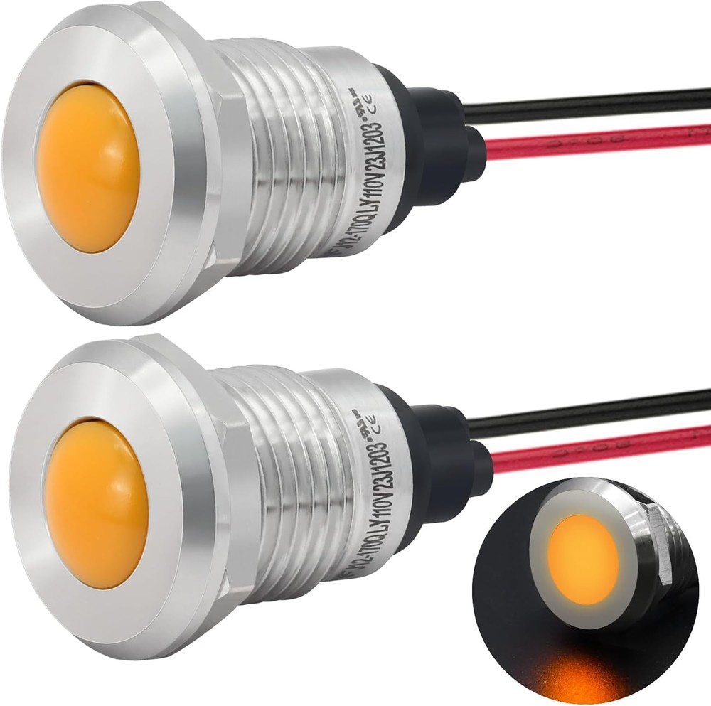 UL Listed 12mm 0.47 LED Indicator Light Indicator Light Waterproof IP67