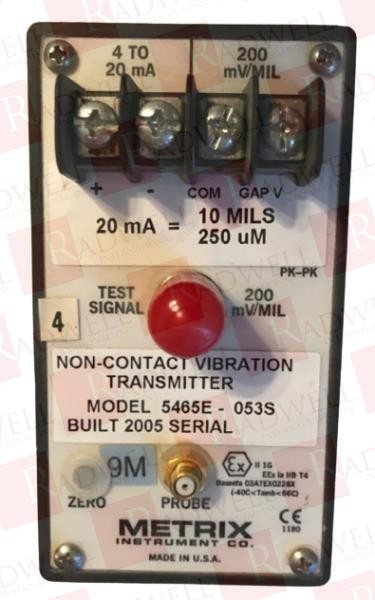 METRIX VIBRATION 5465E-053S / 5465E053S (USED)