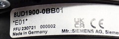 Siemens 8UD1900-0BB01 8UD1 900-0BB01 E:01 Visor Standard -Unused/Original Packaging-