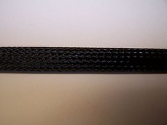 5′ Braided black flex expandable 1-1/4″ wire loom sleeve sheathing Harley others