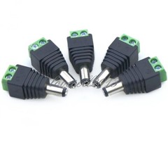 5Pairs Male Female 2.1×5.5mm DC Power Plug Jack Adapter Connector for CCTV