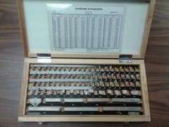 87 PCS/SET METRIC GAGE BLOCK SET, DIN861 GRADE 1 W. CERTS. #702F-87-1–new