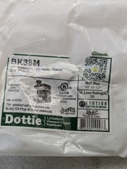 Dottie BK38M 3/8 in Malleable Iron Beam Clamp Bolt Size 1/2 X 1-1/2 Zinc Plated