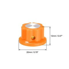 6.4mm Shaft Hole Potentiometer Control Rotary Knobs Effect Pedal Knobs Orange