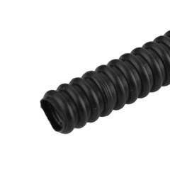 4.8 M 5 x 7 mm Plastic Flexible Corrugated Conduit Tube for Garden,Office Black