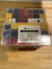 ELECFUN 200 pcs Insulated Straight Wire Butt Splice Connectors Kit