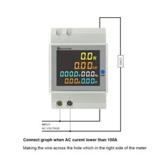Electric Din Rail 40-300V 45-65HZ Digital LCD KW Energy Consumption Meter