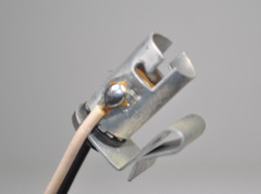 Lot of 5 NOS LEECRAFT 75W 125V Wired Mini Candelabra Bayonet Lamp Holder w/ Clip