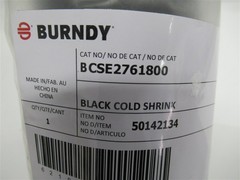 Burndy BCSE2761800 , EPDM Black Cold Shrink Sleeve , 1,000V