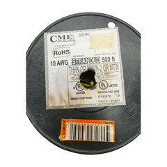 CME E102470 Orange Machine Tool Wire 10 AWG Approx 90′ Long, 3 lbs 2oz