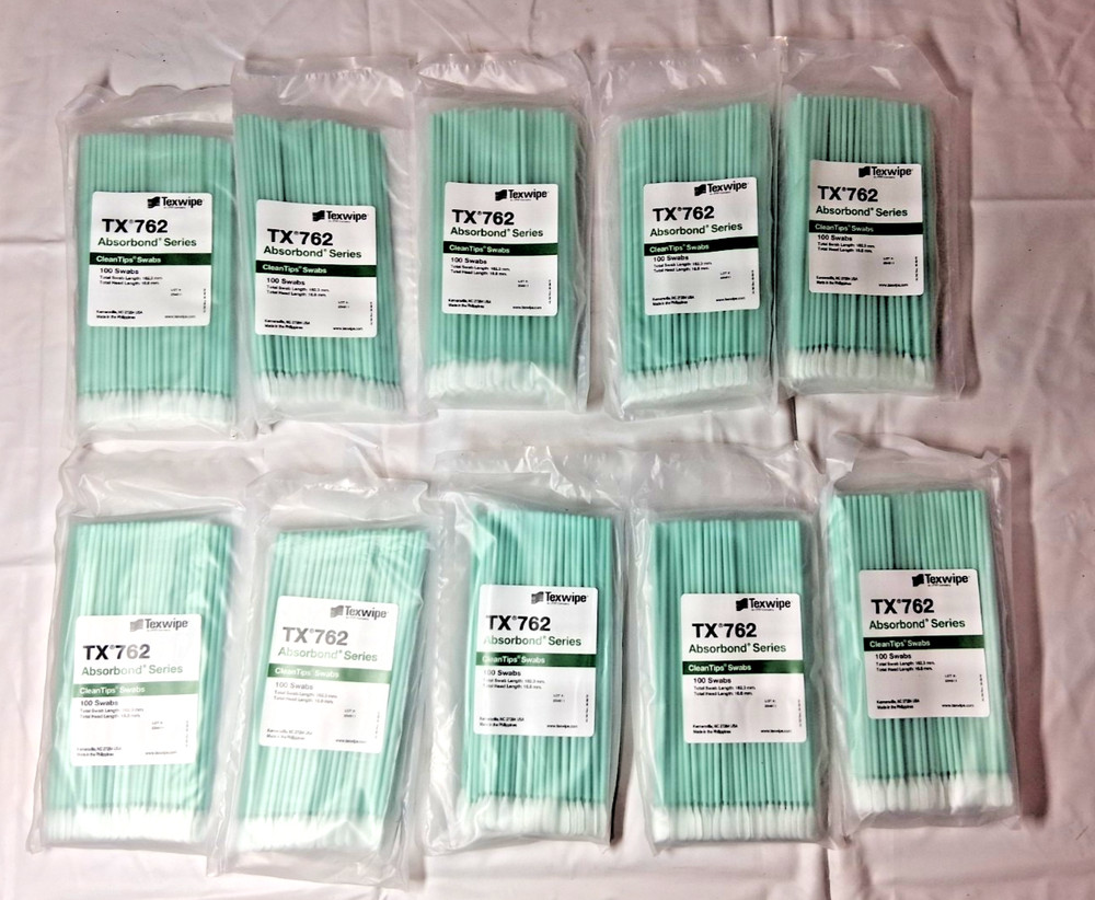 Texwipe Absorbond Cleanroom Swab Polyester 6.39″ OAL Long Handle QTY1000 TX762