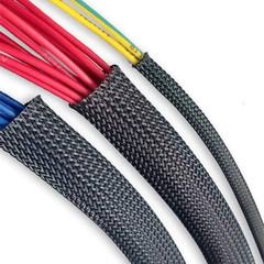 100 FT 1/8″ Black Green Expandable Wire Sleeving Sheathing Braided Loom Tubing