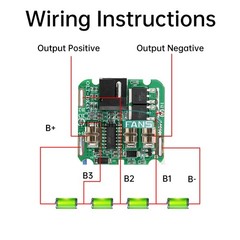 4S 16.8V 30A 18650 Li-ion Battery Protection Board BMS Dual MOS for Power Tools