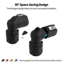 LP12 5 Pin Right Angle IP68 Waterproof Connector Aviation Electrical Plug