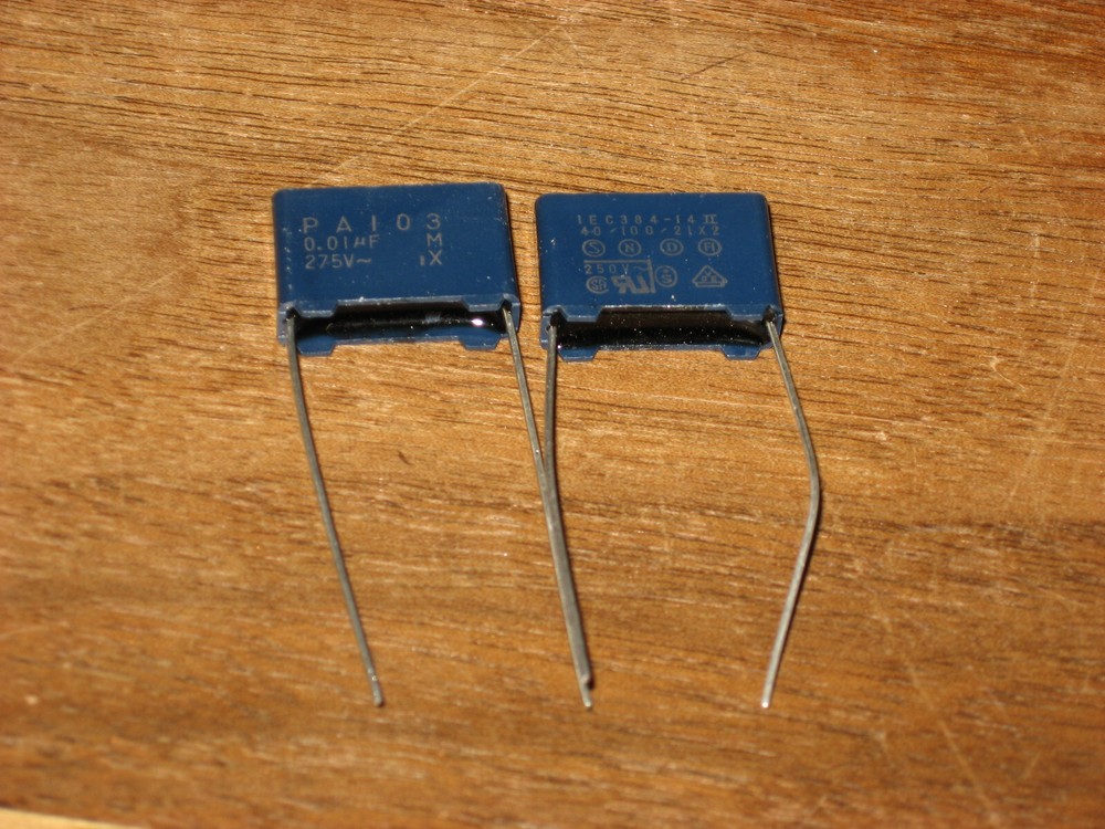 .01uf 275volt AC X2 Safety capacitor, qty of 2, new