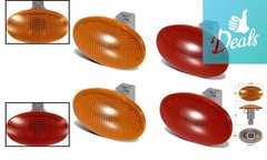 Dually Bed Fender Marker Light Set – 2 Amber & 2 Red LED Lights for F350/F450…