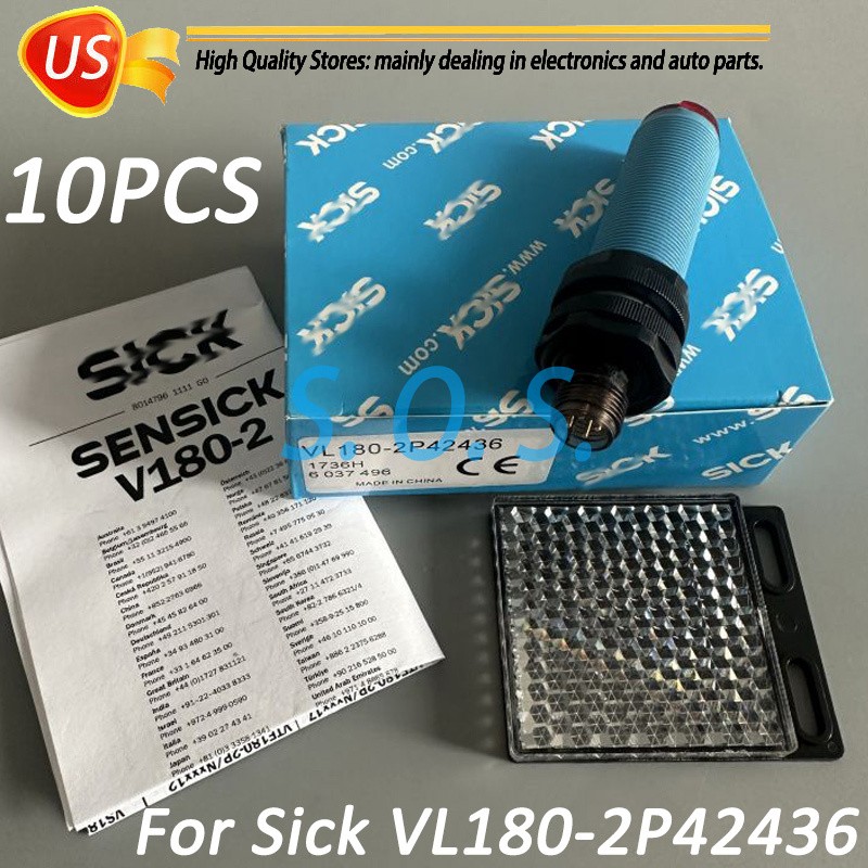 10PC VL180-2P42436 New For Sick Photoelectric Sensor 6037496 VL1802P42436