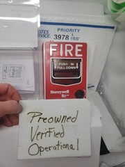 Used Honeywell Gamewell Red Dual Action Fire Alarm Pull Station No Key