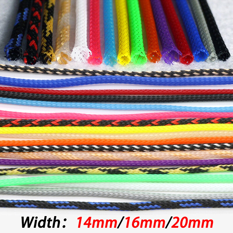 14mm-20mm Braided Cable Sleeving PET Expandable Wire Sheath Electrics Wire Harne