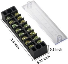 12pcs Terminal Block Strip 6 Sets 8 Position 600V 15A Screw Terminal Barrier