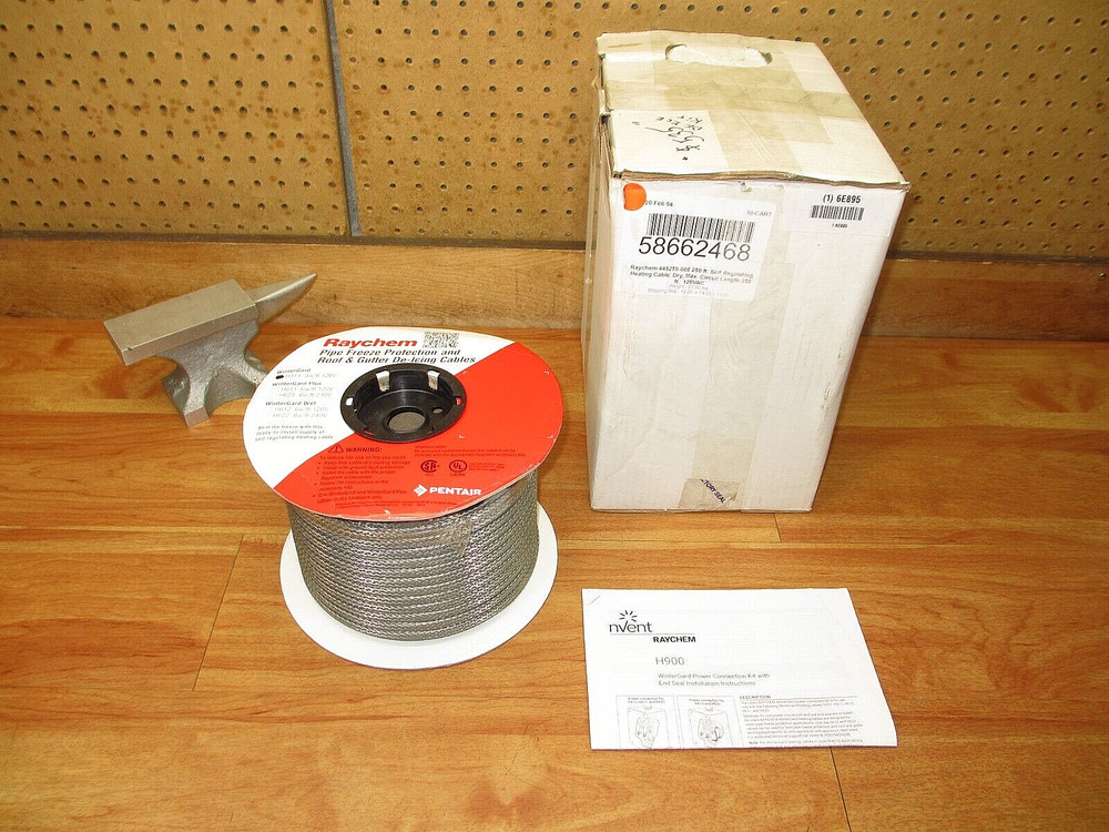 Raychem 445259-000 *NEW* 250′ Self Regulating Heating Cable Pipe Freeze 6E895