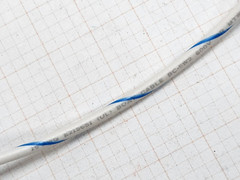 Atlas Wire #16awg AWM UL-1015/1230 Hook-Up/Lead Wire White w/Blue Spiral /100ft