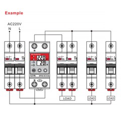 GEYA Over Current Protect Over&Under Voltage Metering Protect Device 40/63A 220V