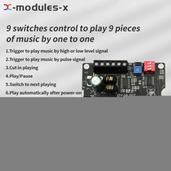 DC9-24V 60W Voice Broadcast Module one-on-one MP3 Prompt Trigger Board