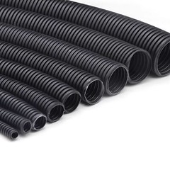 Non Split Flexible Tube Cable Tidy Trunking Organiser Black Conduit Split