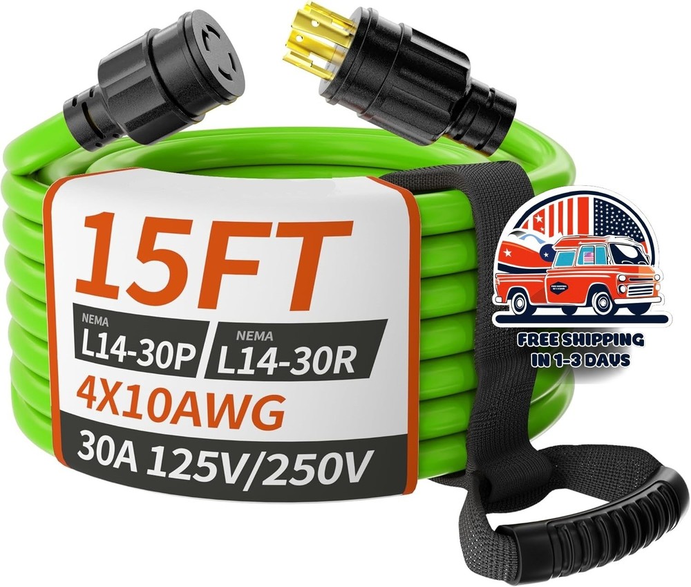 Cable de generador con cierre giratorio resistente ecológico homologado por ETL