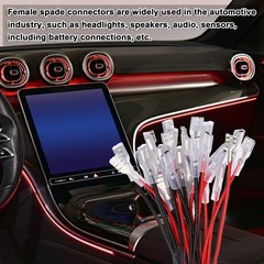 30Pcs Female Spade Crimp Terminal 2.8mm 10cm Wires