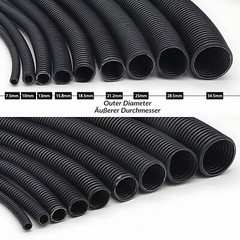 Conduit Spilt Cable Tidy Flexible Tube Convoluted Protection Tubing PP Organiser