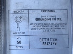 F4P F4PPT-SD12G 6″ 12 AWG Solid Grounding Pigtail (Lot of 28)