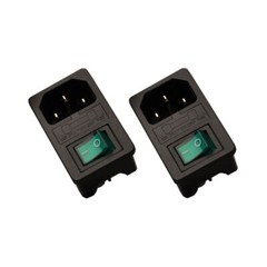 2PCS 250V 10A Rocker Switch with Fused IEC320 C14 Inlet Power Switch Connector