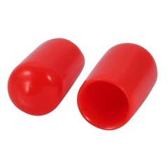 100 Pcs 10mm Inner Dia PVC Vinyl End Cap Bolt Screw Thread Protector Red