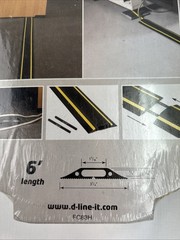 D-Line 6ft Floor Cord Cover Made in USA Linkable Cable Protector Heavy Duty NIP!