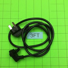 3FT Foreign Right Angle 3 Barrel Power Cord (NOT For United States Outlet)