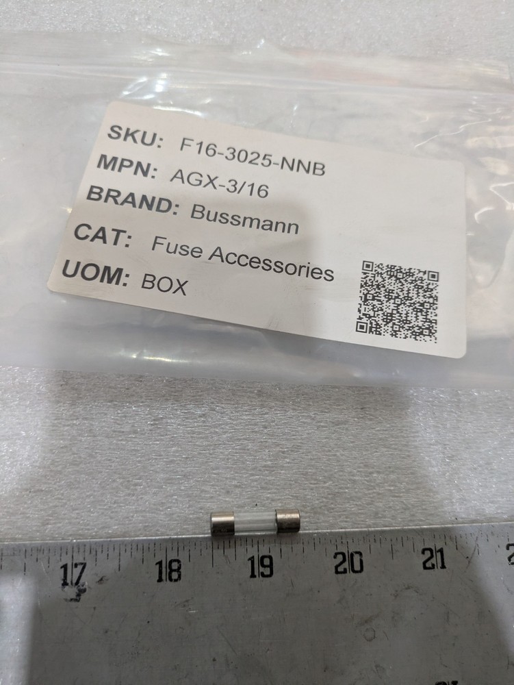 Bussmann AGX-3/16 Fast Blow Glass Fuse 250V 3/16 Amp Cartridge Eaton Pack of 5