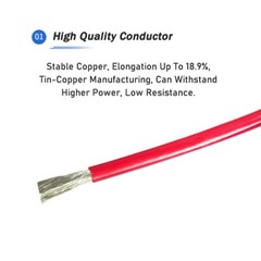 UL 3135 Flexible Soft Silicone Wire Cable 18/20/22 AWG 0.08mm Tinned Copper Wire