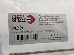 ABICOR BINZAL NECKLINER BRASS PP401D .045-.062 F/180D, Binzel 149.0199
