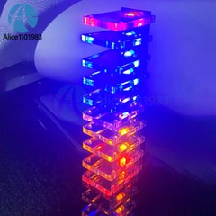 DIY LED Music Spectrum Electronic Kit Crystal Column Audio Display LM339 LM358