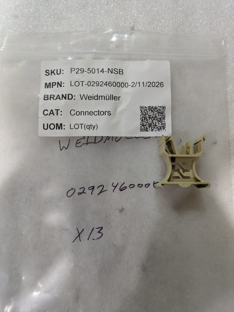 Weidmuller 0292460000 Clip-On Terminal Marker Carrier Polyamide Beige Lot of 13