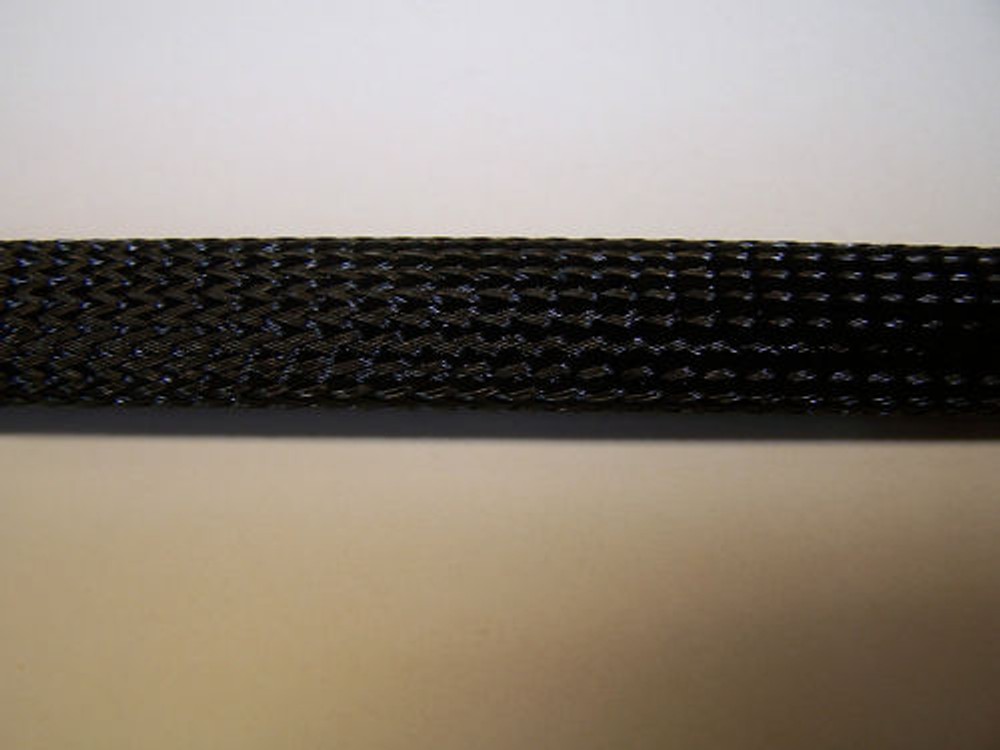 5′ Braided black flex expandable 1-1/4″ wire loom sleeve sheathing Harley others
