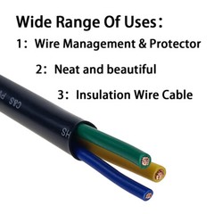 Lightweight & Soft PVC Cable Sleeve Tube Insulation Wire Core Management Protect