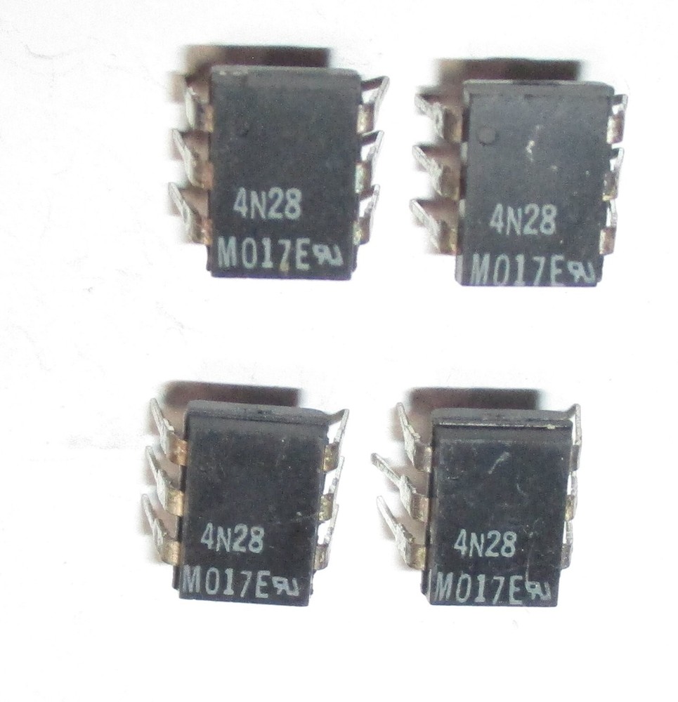 4 Unbranded 4N28 Opto Isolator Transistor Output IC Dip-6 NOS