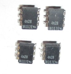 4 Unbranded 4N28 Opto Isolator Transistor Output IC Dip-6 NOS