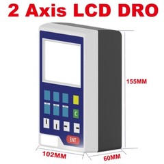 11 Languages 2 Axis LCD Digital Readout+2PCS 5U Linear Glass Scale Optical Ruler