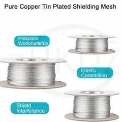 Flat Shield Braided Ground Strap Grounding Tinned Copper Braid Width 4mm – 70mm
